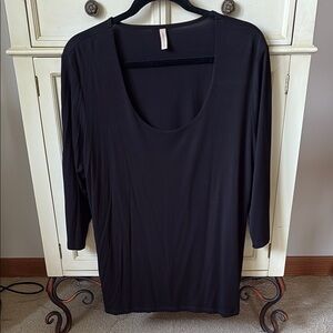 SOYACONCEPT Black Scoop neck 3/4sleeve Tunic Top Size XXL